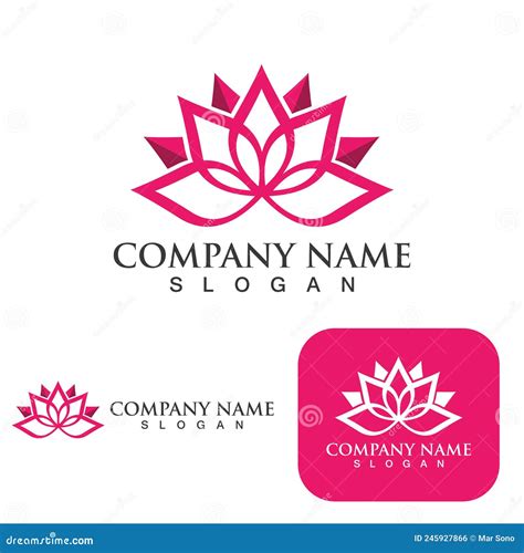 Flower Lotus Logo and Symbol Vcetor Stock Vector - Illustration of business, lotus: 245927866