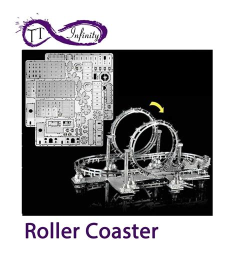 Metal Models Fairground Rides Roller Coaster Ferris 3D Metal Model DIY Kits Gift | eBay