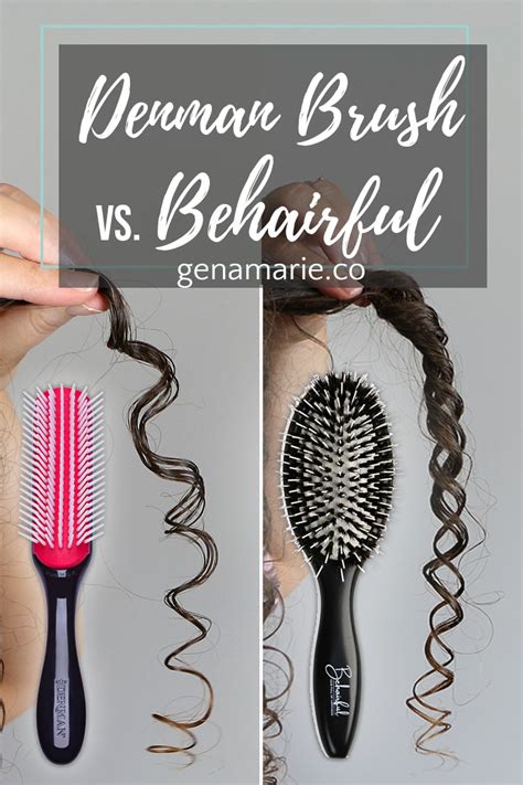 Denman Brush vs. Behairful Brush Compared - Gena Marie | Curly hair brush, Denman brush, Curly ...