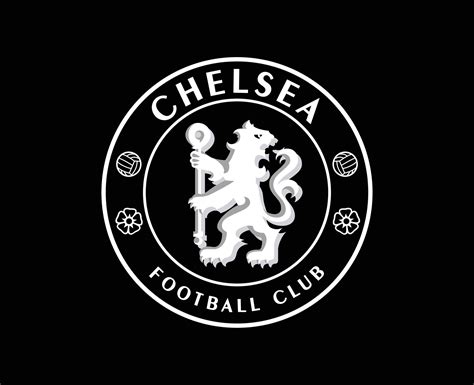 Chelsea Club Logo White Symbol Premier League Football Abstract Design Vector Illustration With ...