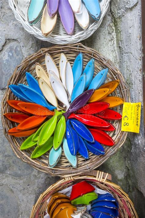 Colorful Ceramic Crafts in Cinque Terre Stock Photo - Image of europe ...