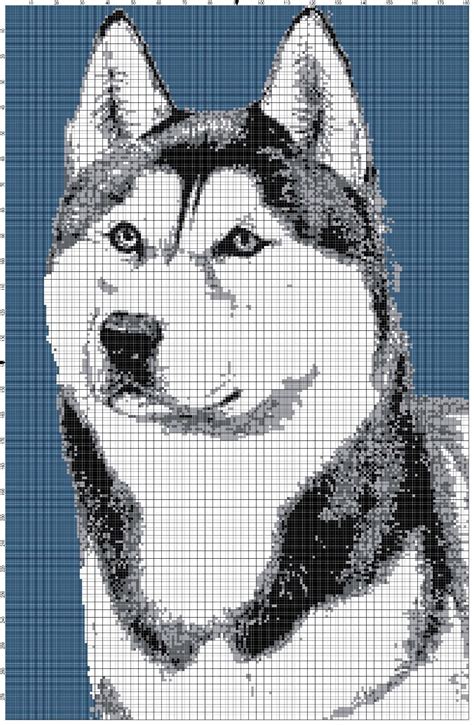 1 of 1: Siberian Husky Afghan Crochet Graph Dog Pattern By Alta’s ...