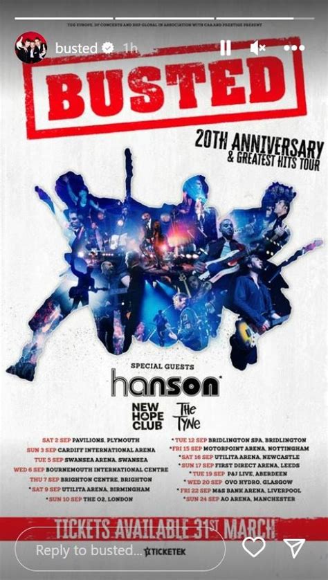 Busted add new dates to their 2023 UK reunion tour as…