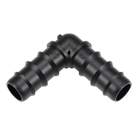 Barb Drip Pipe Connector 20PE Hose Fitting 90 Degree Angle for Garden ...