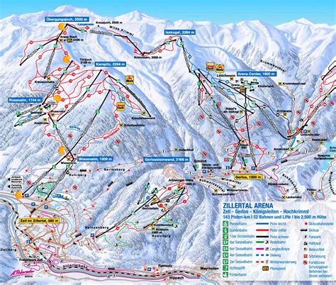 Zell am Ziller ski map - Ontheworldmap.com