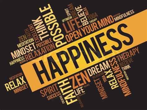 Happiness word cloud collage, concept ... | Stock vector | Colourbox