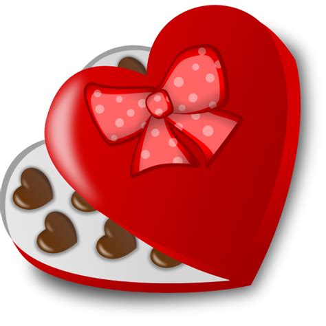 Heart-shaped box of chocolates vector illustration | Free SVG