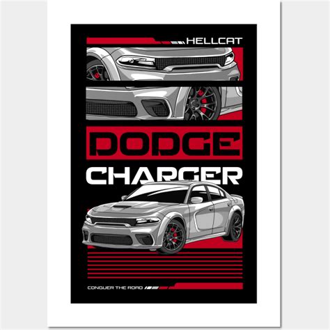 Dodge Charger Srt Hellcat Muscle Car Wall And Art Print in 2024 ...