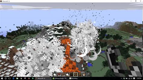 Minecraft Volcano Eruption Project - YouTube