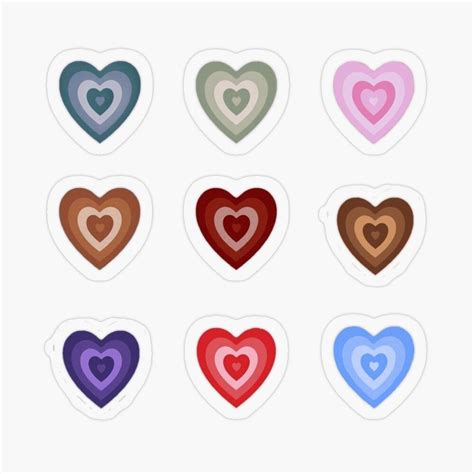 y2k striped heart redbubble sticker pack, you can buy it from my shop! y2k, depop, shein, y2k ...