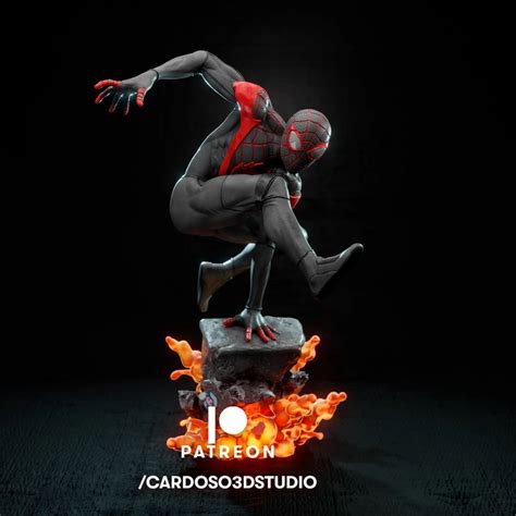 Download Free High-Quality Spiderman - Miles Morales 3D Model For Printing & DAZ Studio ...