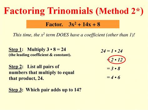 Factoring Trinomials. - ppt download