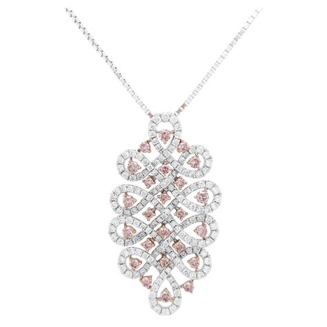 Natural Argyle Pink Diamond White Diamond Platinum Pendant Necklace For Sale at 1stDibs | argyle ...
