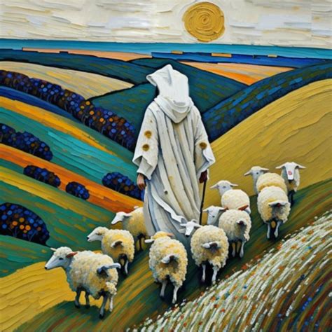 The Lord is My Shepherd Painting by J Moore | Saatchi Art