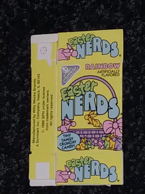 ORIGINAL VINTAGE 1990 Easter NERDS candy mini box Willy Wonka 1990's Wonka's $55.00 - PicClick AU