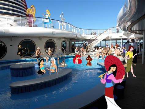 Disney characters on the Disney Dream Cruise Ship by thefloatinglatterns on DeviantArt