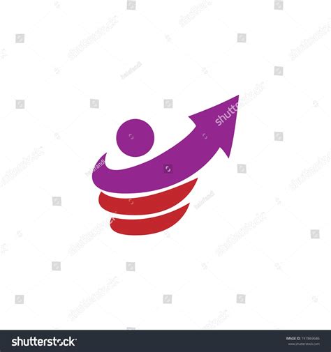 Success logo design in purple, people with arrow logo #Ad , #Aff, # ...