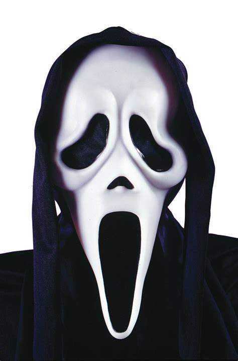 Ghost Face Mask With Shroud - PureCostumes.com