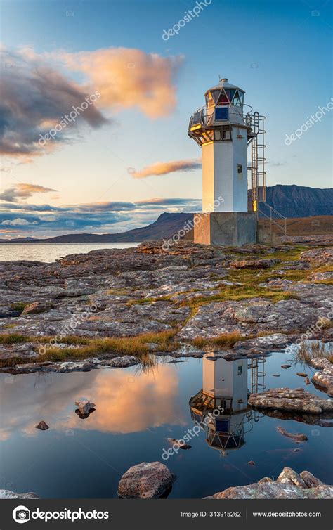 Sunset at Rhue Lighthouse — Stock Photo © flotsom #313915262