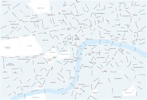 Central London map - royalty free, editable vector map - Maproom