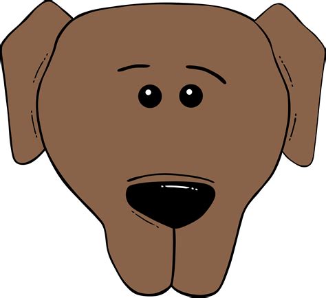 Clipart - Dog Face Cartoon - World Label