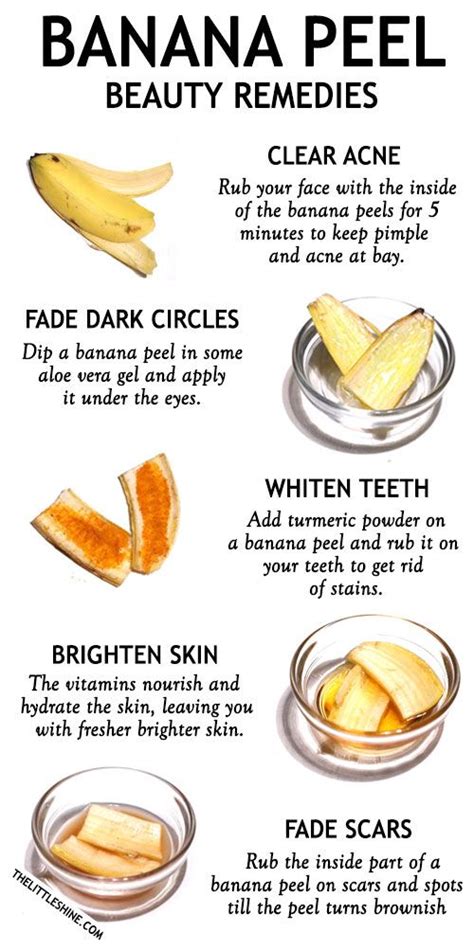 UNUSUAL WAYS TO USE A BANANA PEEL | Natural skin care diy, Banana peel uses, Skin care recipes