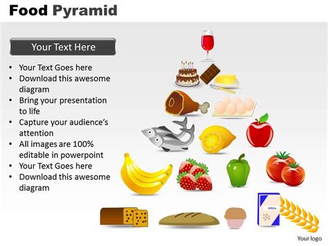 Food pyramid powerpoint slides and ppt templates 0412 | Presentation ...