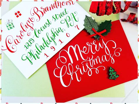 Calligraphy Christmas Card Custom and Unique Handwritten | Etsy | Calligraphy christmas cards ...