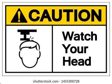 Caution Watch Your Head Symbol Sign Stock Vector (Royalty Free) 1455300728