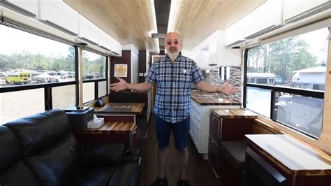 45-Foot Bus Converted Into RV Is A Massive, Impressive DIY Project ...