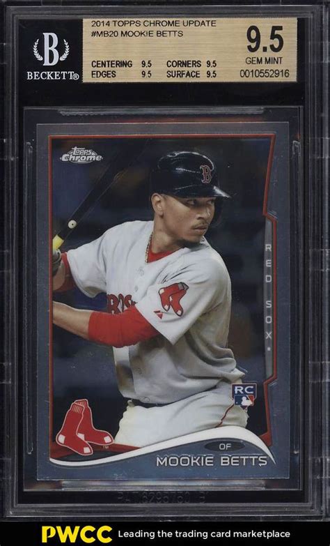 2014 Topps Chrome Update Mookie Betts ROOKIE RC #US-20 BGS 9.5 GEM MINT ...