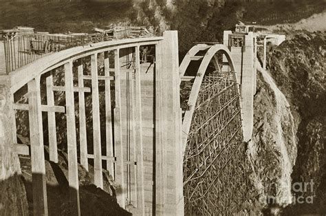 Bixby Creek Bridge Under Construction Big Sur Coast On Highway One ...