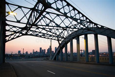 The 6th Street Bridge, Los Angeles Stock Image - Image of city, skyline ...