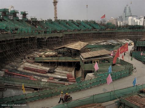 Beijing Bird’s Nest National Stadium Construction, and neighboring area ...