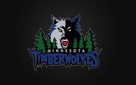 Download Minnesota Timberwolves Logo In Black Wallpaper | Wallpapers.com