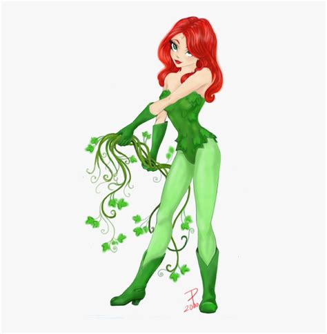 Poison Ivy Cartoon Character Batman, HD Png Download - kindpng