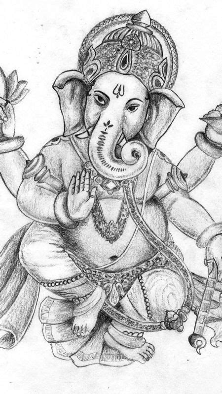 Lord Ganesha Pencil Sketch