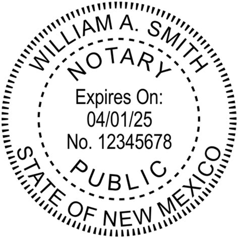 New Mexico Notary Pink Seal - Round Design - All State Notary Supplies