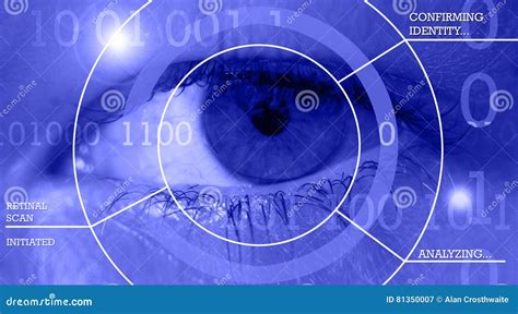 Retinal Scan and Biometric Security. Stock Image - Image of abstract ...