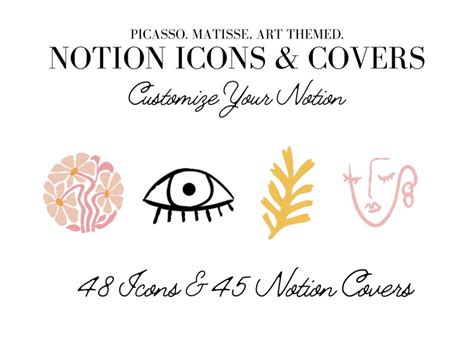 Notion Icons, Notion Covers, Notion Customization, Notion Customization Bundle, Notion Icon ...