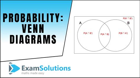 Probability Venn Diagram Example : ExamSolutions - YouTube