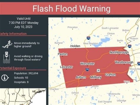 Flash Flood Warning Issued For Worcester County: Weather Service | Worcester, MA Patch