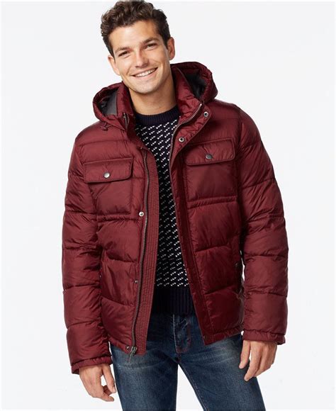 Tommy Hilfiger Men's Big & Tall Hooded Puffer Jacket | Mens big and ...