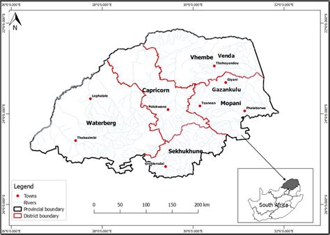 Map indicating the Capricorn and Vhembe districts. | Download Scientific Diagram