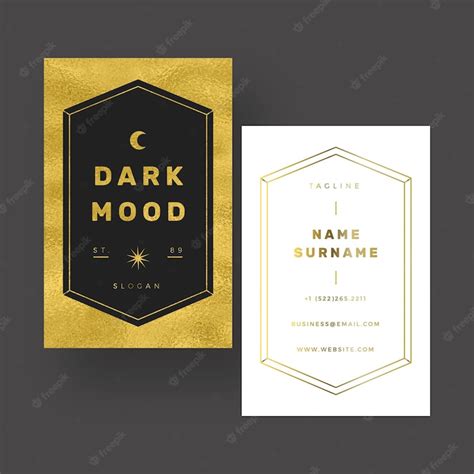 Free Vector | Gold foil business card template