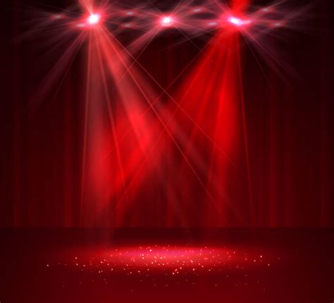 Red Stage Lighting Vector Background Dream, Red, Dream, Stage ...