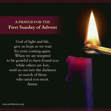 1st Week of Advent | First sunday of advent, Advent prayers, Advent candles