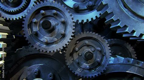 Large gear mechanism Stock Video | Adobe Stock