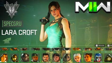 MW2 - Lara Croft Operator ️ (Voice Lines, Finishers, Tracers) - YouTube