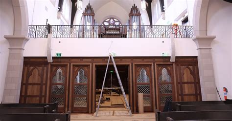 Confessionals and Narthex Doors Installed | Christ the King Chapel